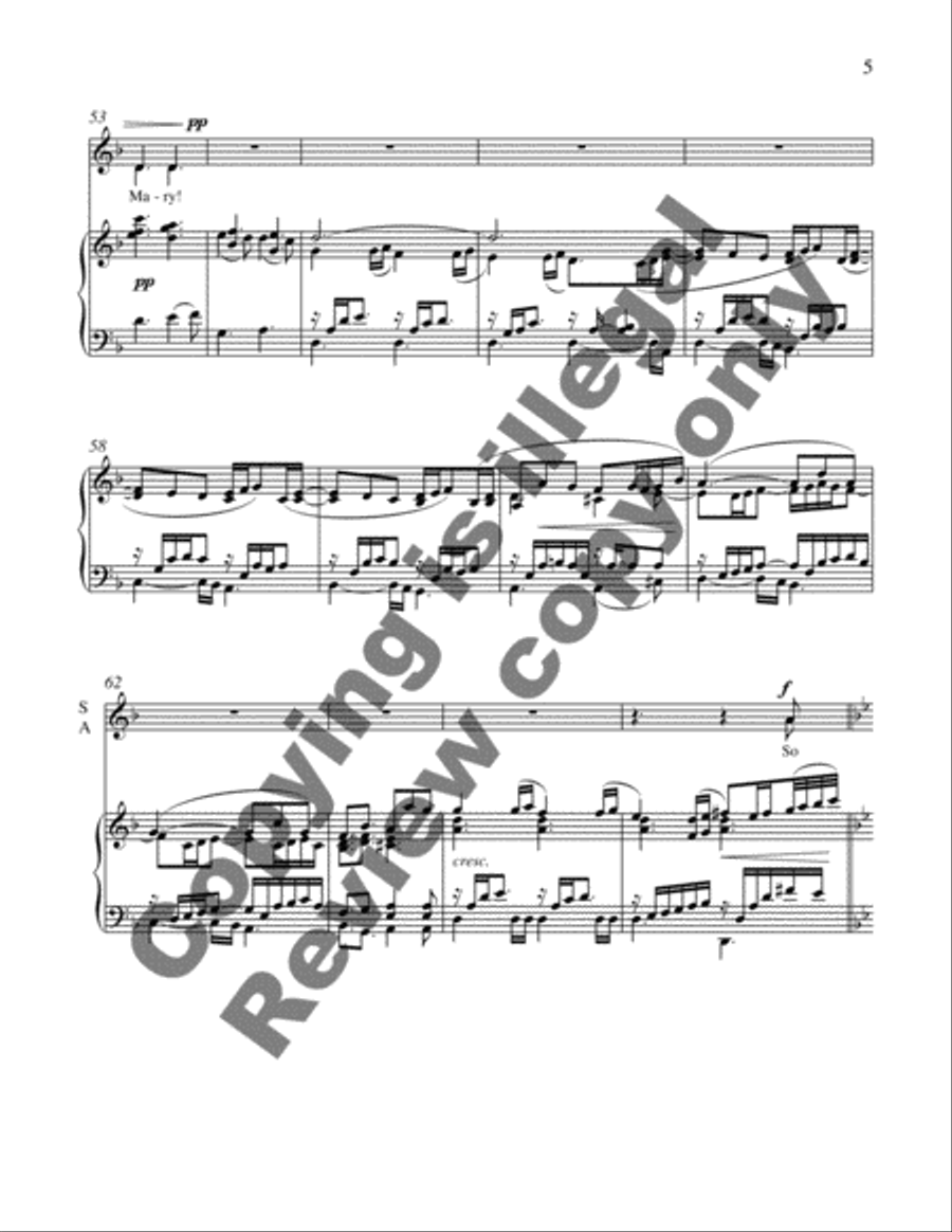 What Child is This? (Piano/Choral Score) SSA scores gallery preview page 5