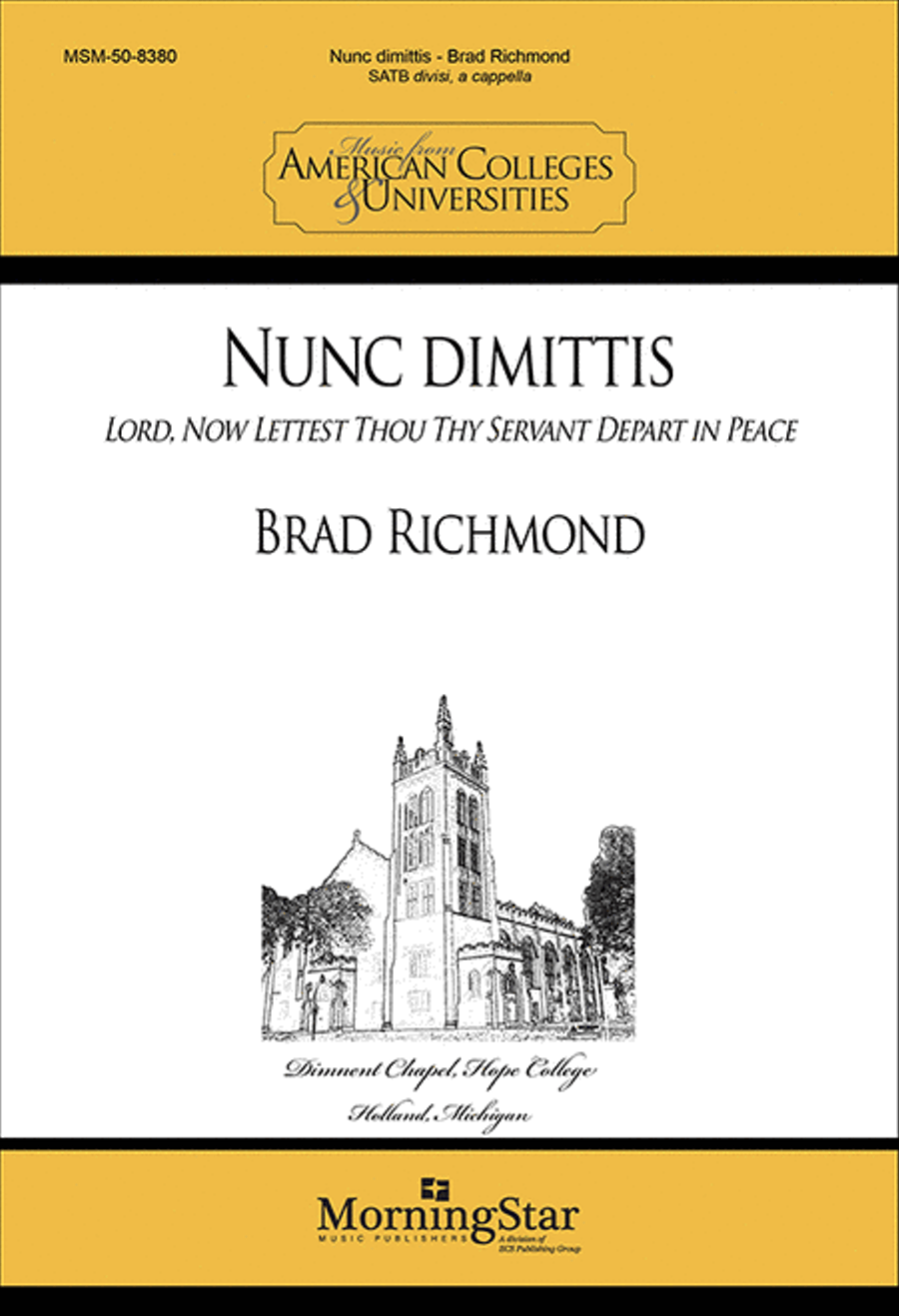 Nunc Dimittis Lord, Now Lettest Thou Thy Servant Depart in Peace Divisi scores gallery preview page 1