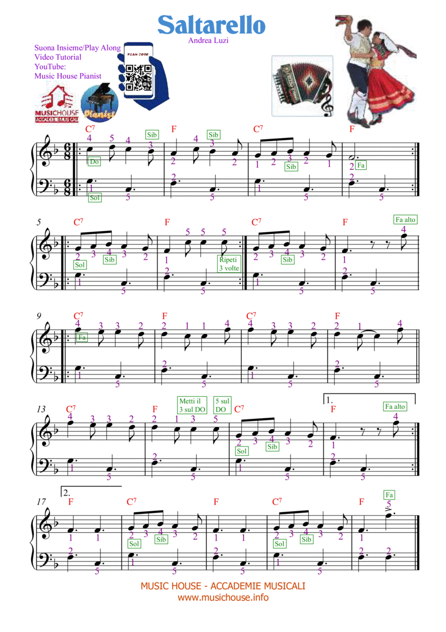 Saltarello Saltarello Piano Method scores gallery preview page 1