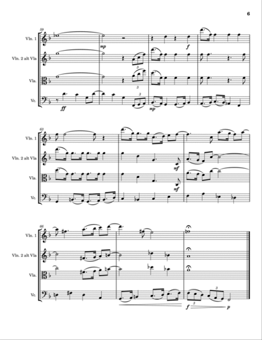 Baby, It's Cold Outside String Trio scores gallery preview page 6