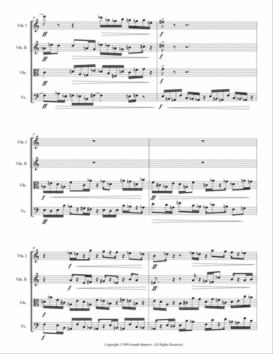 Scherzo for String Quartet by Joseph Burrows String Quartet scores gallery preview page 5