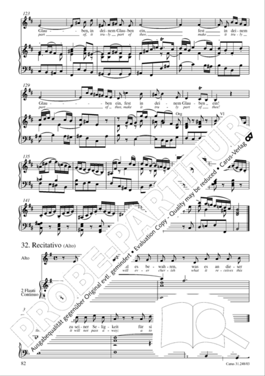 Christmas oratorio (Weihnachtsoratorium, Teile I-III) 4-Part scores gallery preview page 87