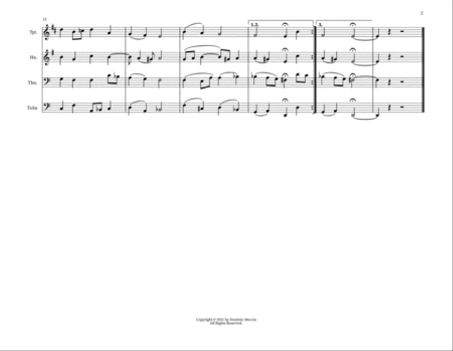 Christ Jesus Lay In Death's Strong Bands Small Ensemble scores gallery preview page 2