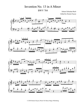 Invention No. 13 in A Minor (BWV 784)