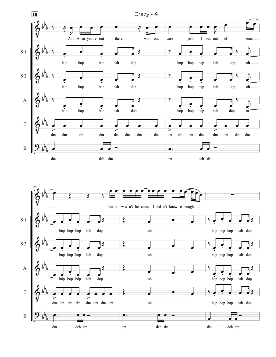 Crazy 4-Part scores gallery preview page 4