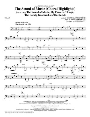 Book cover for The Sound Of Music (Choral Highlights) (arr. John Leavitt) - Cello