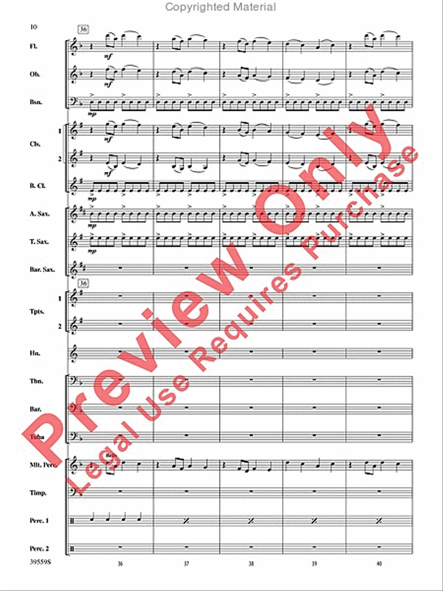 Wizards in Winter Concert Band scores gallery preview page 10