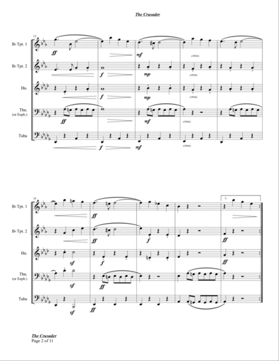 The Crusader Brass Quintet scores gallery preview page 4