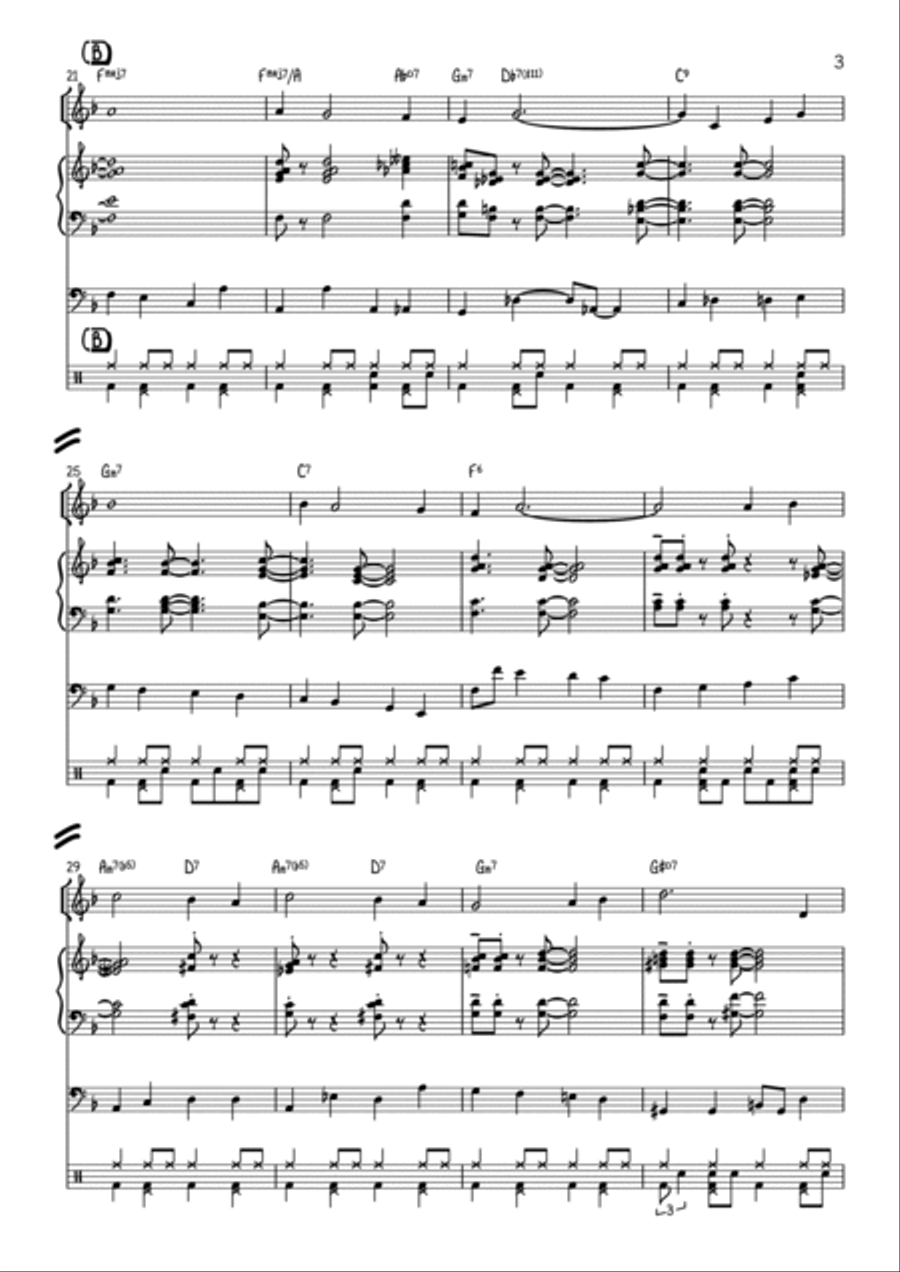 Blue Christmas Jazz Ensemble scores gallery preview page 3