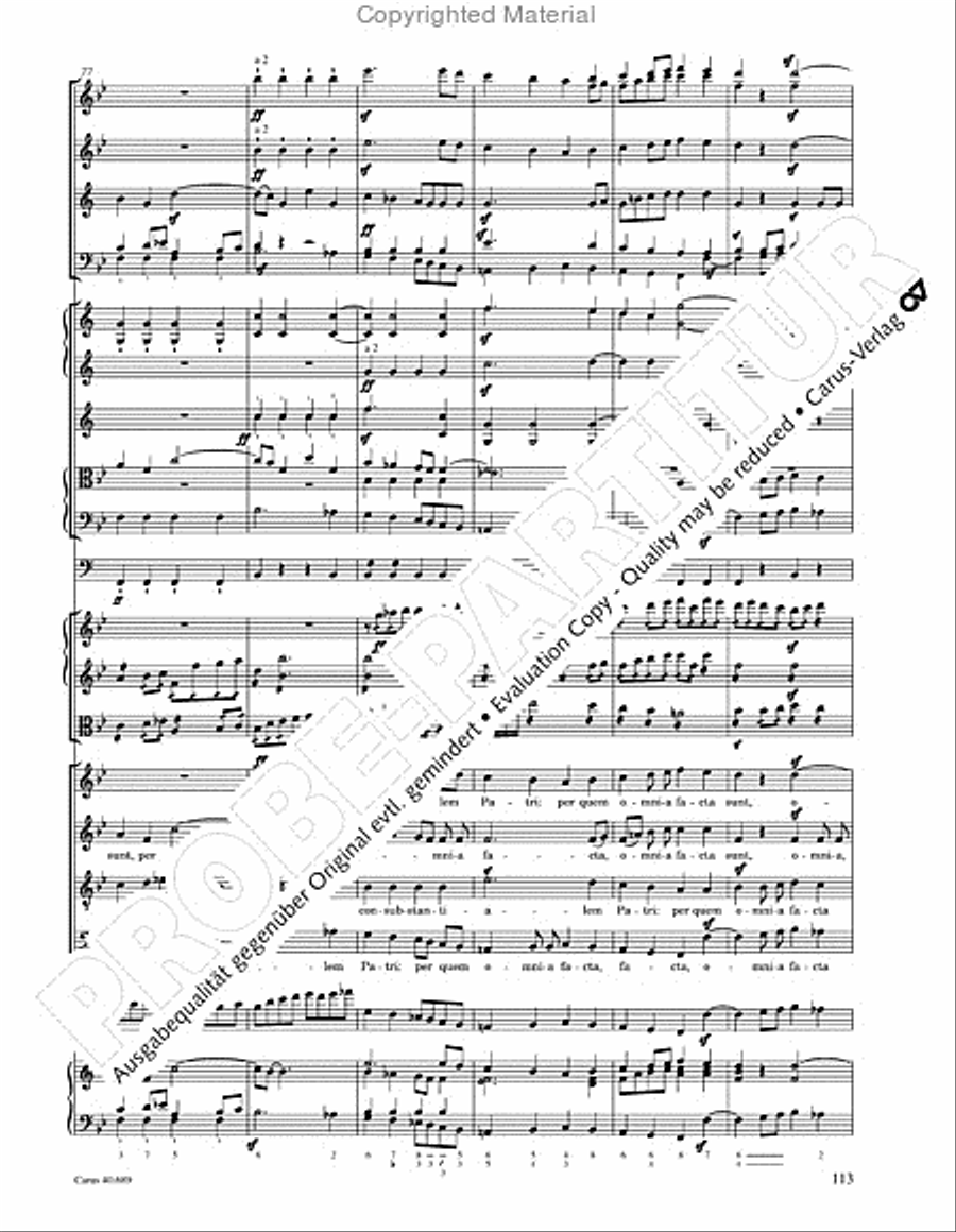 Missa solemnis Missa solemnis 4-Part scores gallery preview page 129