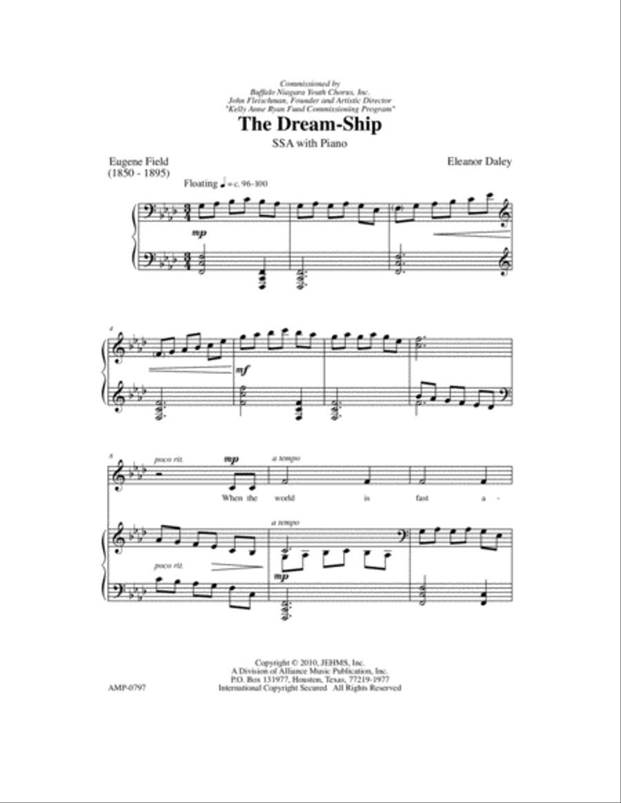 The Dream Ship SSA scores gallery preview page 2
