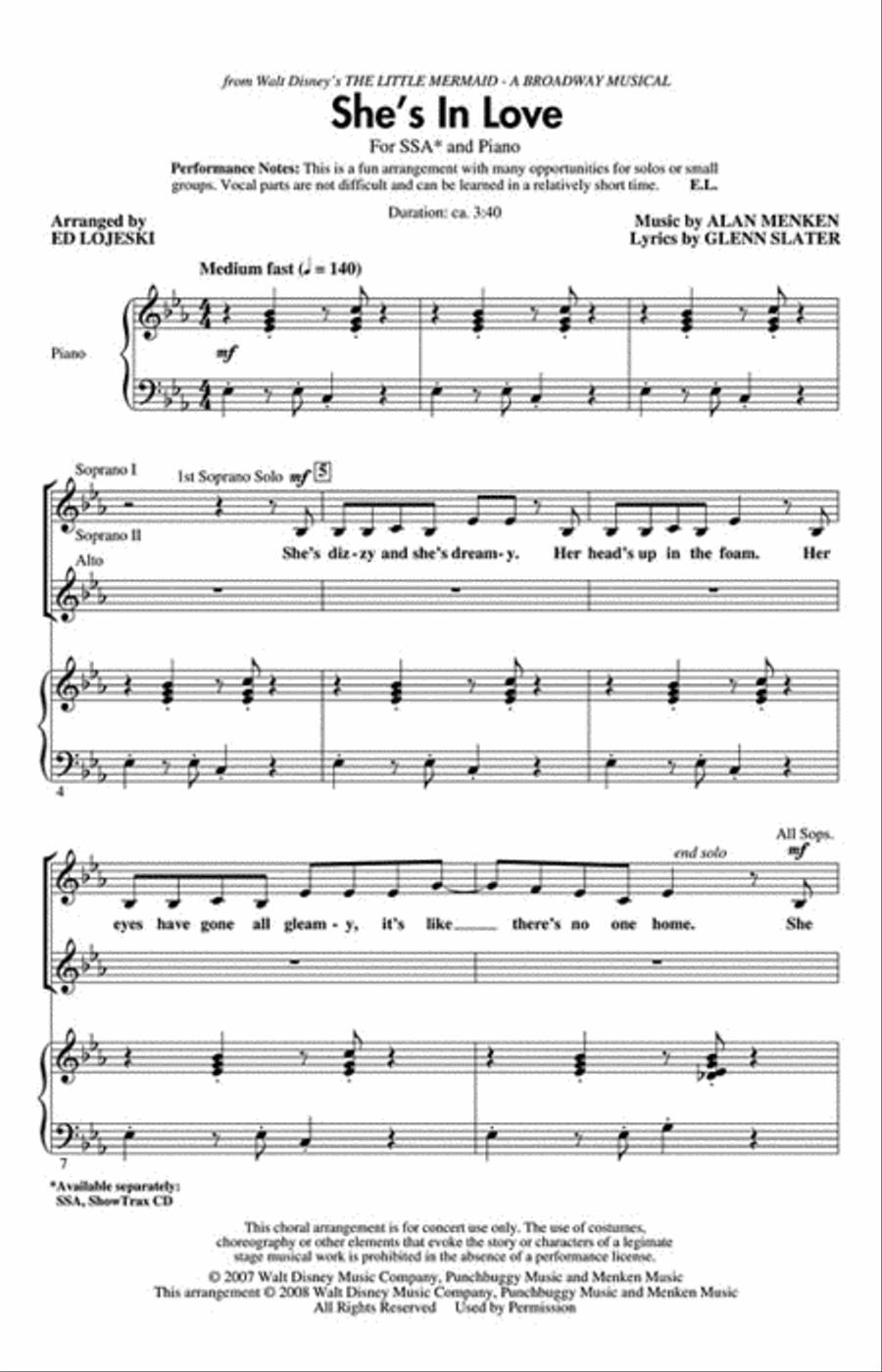 She's in Love She's in Love SSA scores gallery preview page 2