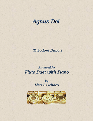 Book cover for Agnus Dei for Flute Duet and Piano