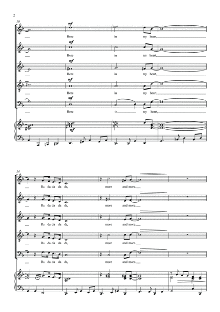 Chanson D'amour Divisi scores gallery preview page 3