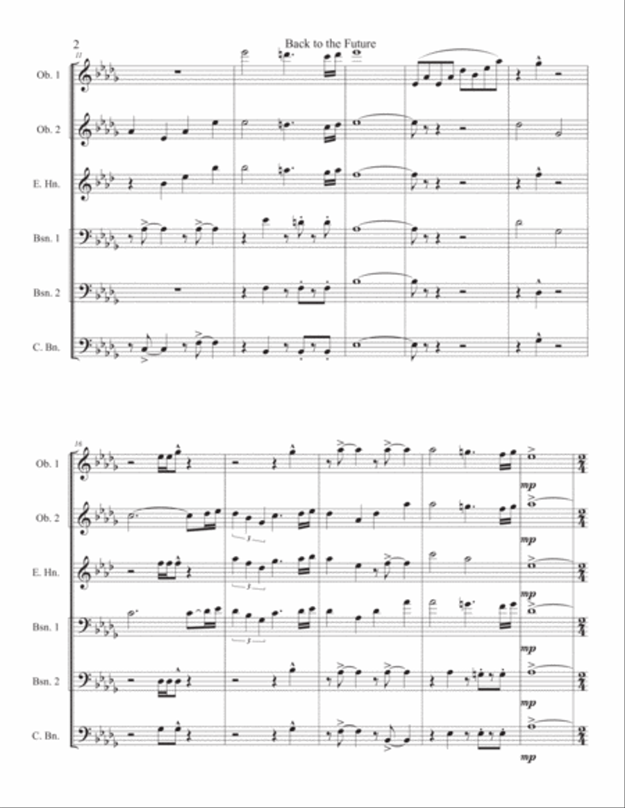 Back To The Future Woodwind Ensemble scores gallery preview page 3
