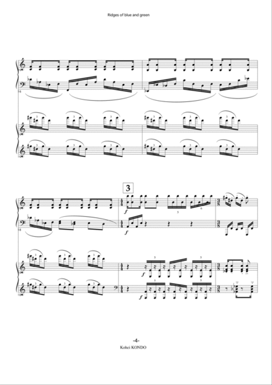 Ridges of blue and green op.38 Piano scores gallery preview page 5