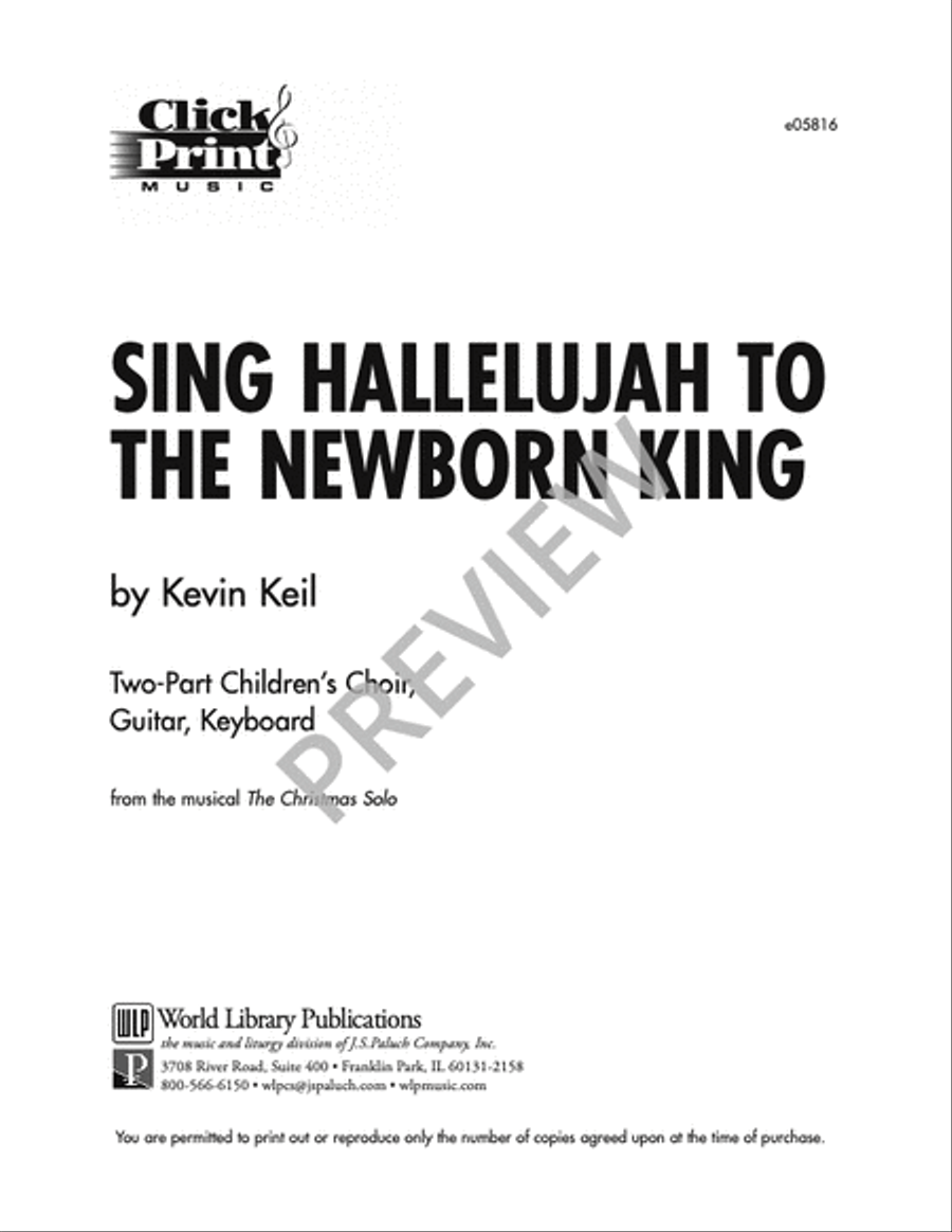 Sing Hallelujah to the Newborn King SA scores gallery preview page 6