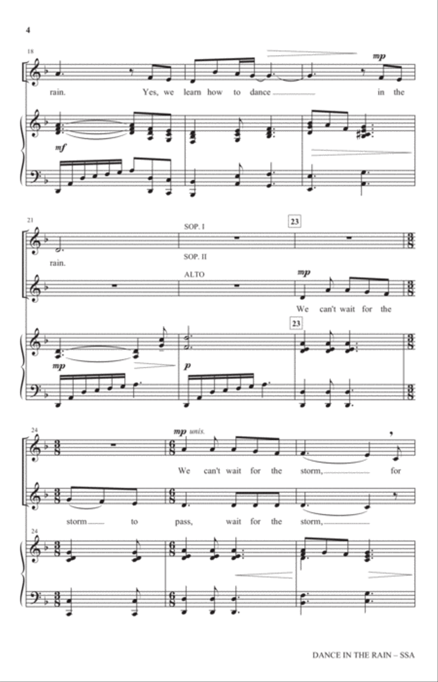 Dance In The Rain Dance In The Rain SSA scores gallery preview page 3
