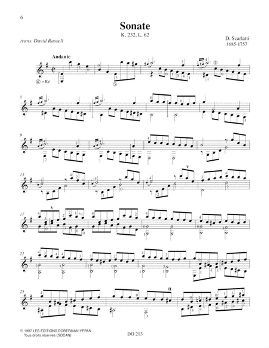 Six Sonates Classical Guitar scores gallery preview page 6