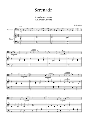 Serenade (cello and piano SIMPLIFIED) Schubert