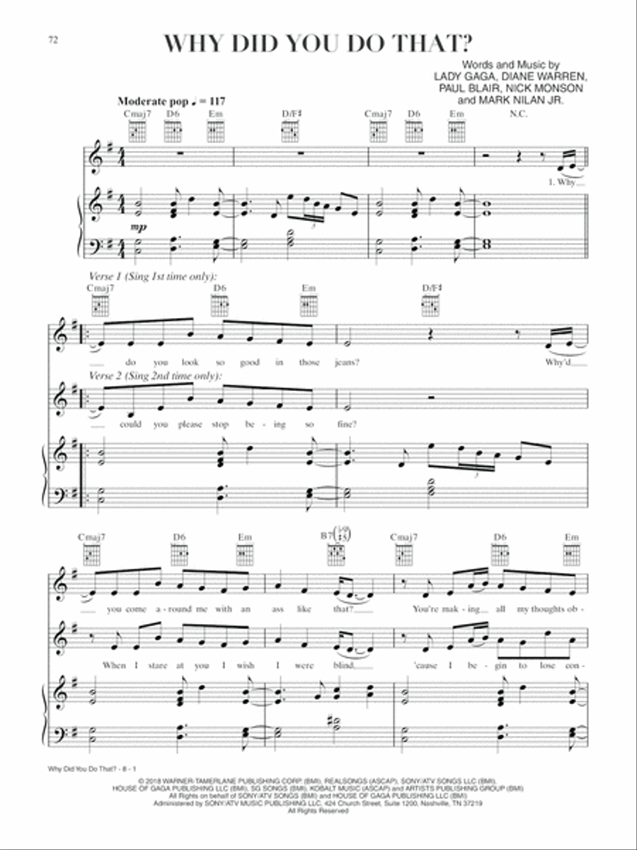 A Star Is Born A Star Is Born Piano, Vocal, Guitar scores gallery preview page 6
