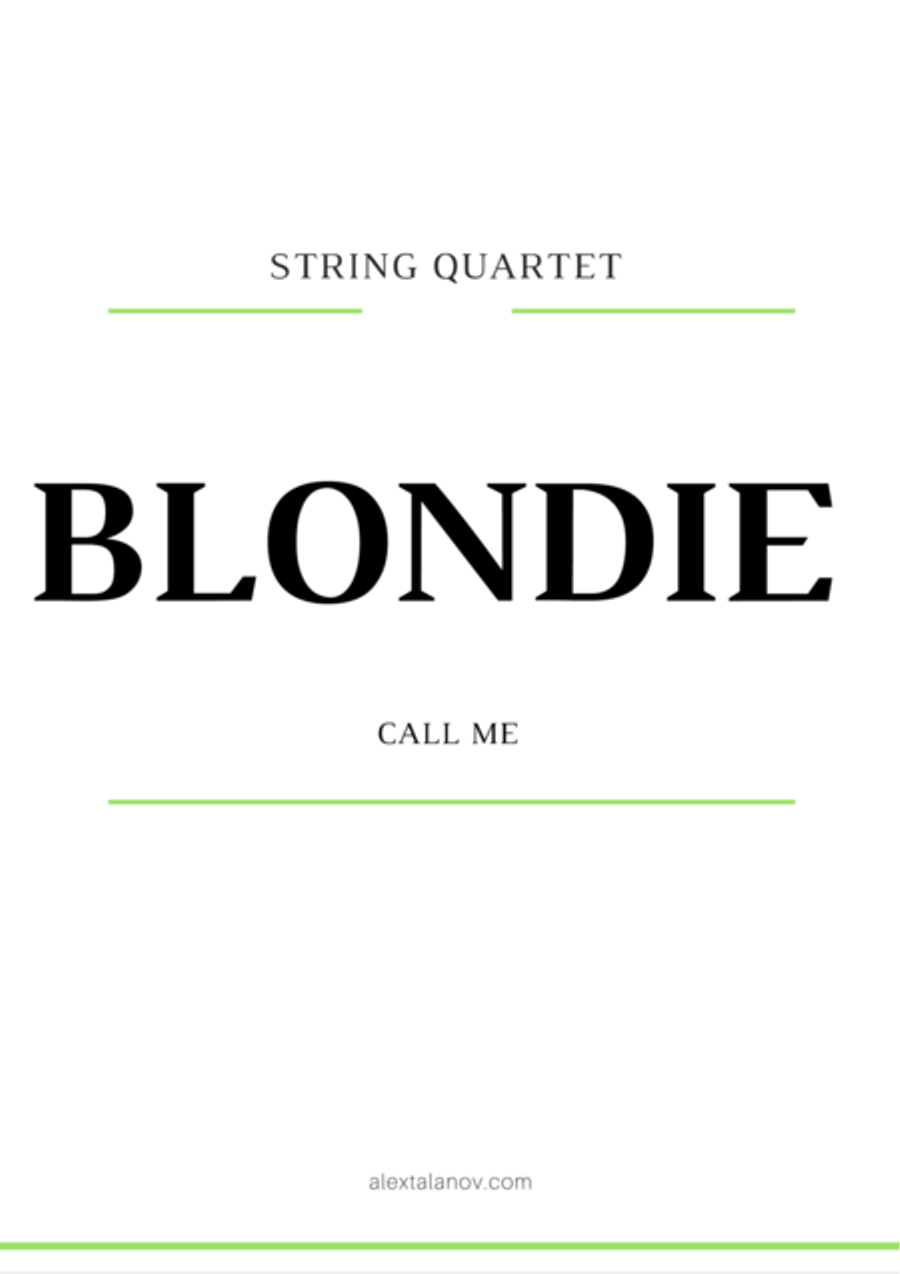 Call Me Call Me String Quartet scores gallery preview page 1