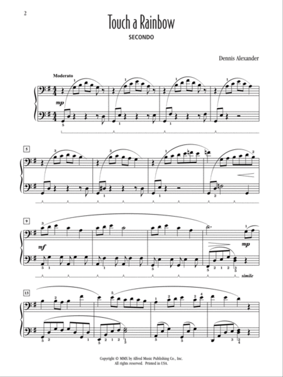 Touch a Rainbow Touch a Rainbow Small Ensemble scores gallery preview page 2
