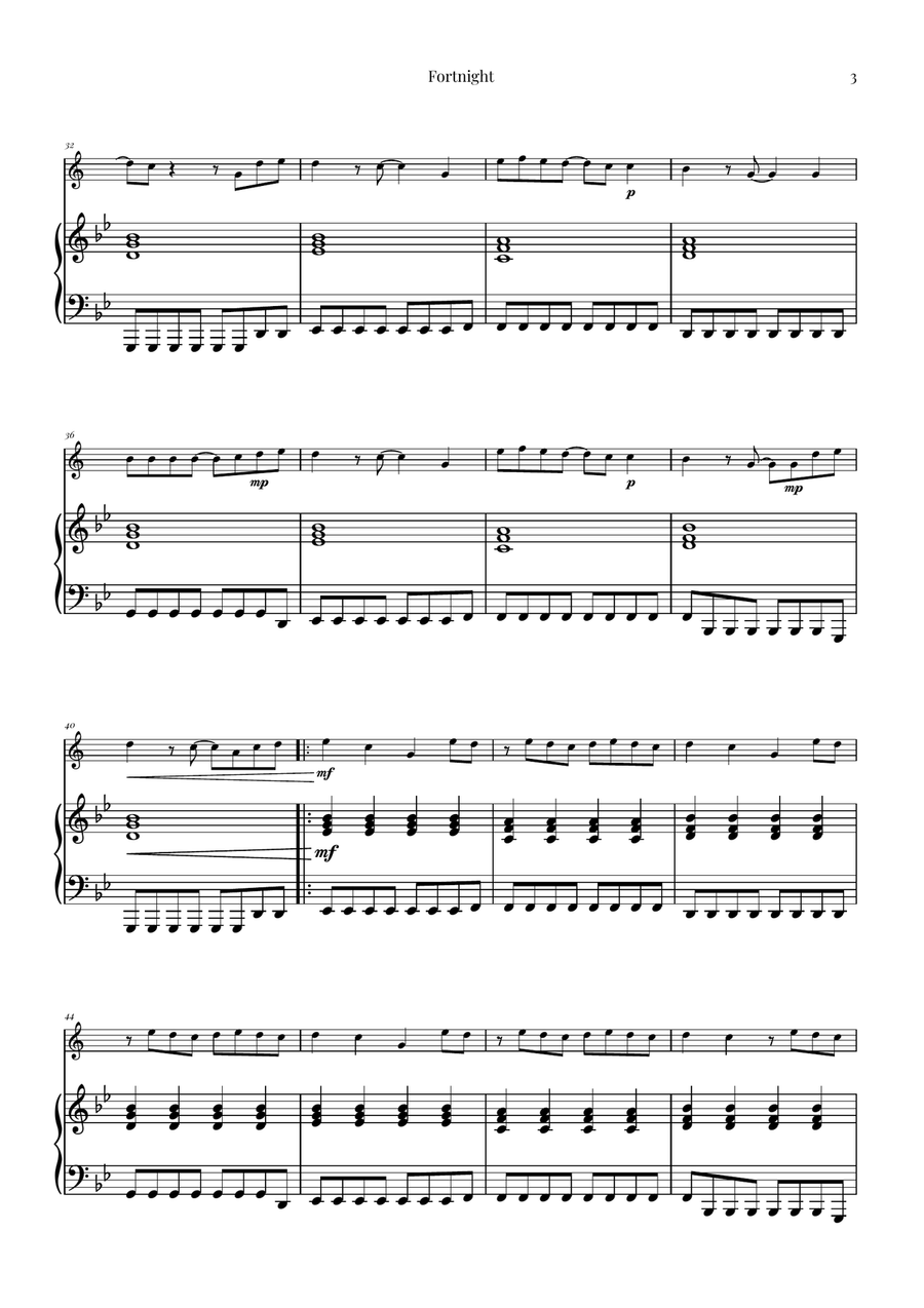 Fortnight Tenor Saxophone scores gallery preview page 3