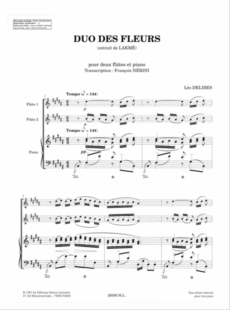 Lakme: Duo des fleurs Flute Duet scores gallery preview page 2