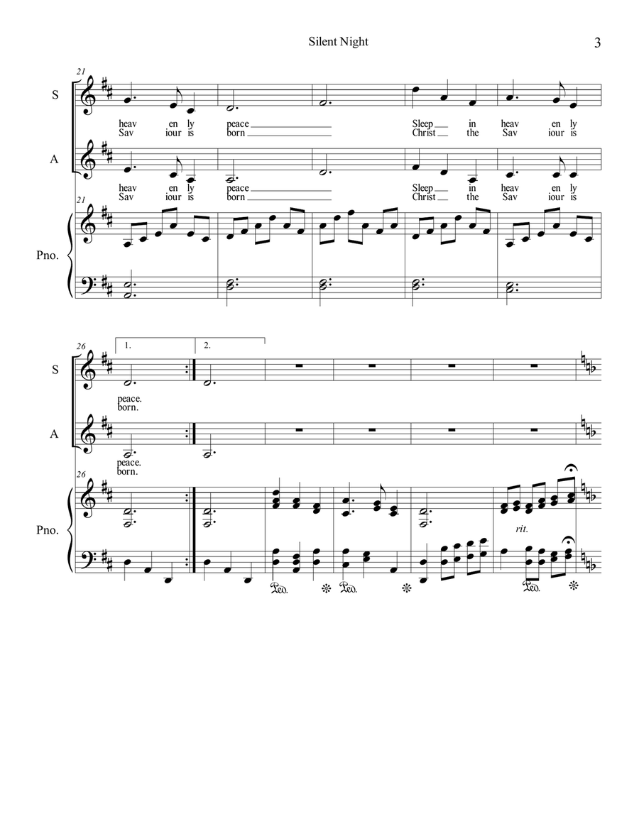 Silent Night SA scores gallery preview page 3