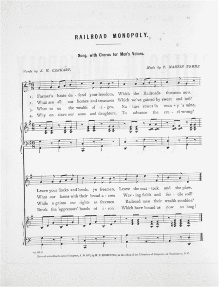 Railroad Monopoly. A Song for the Times Voice scores gallery preview page 2