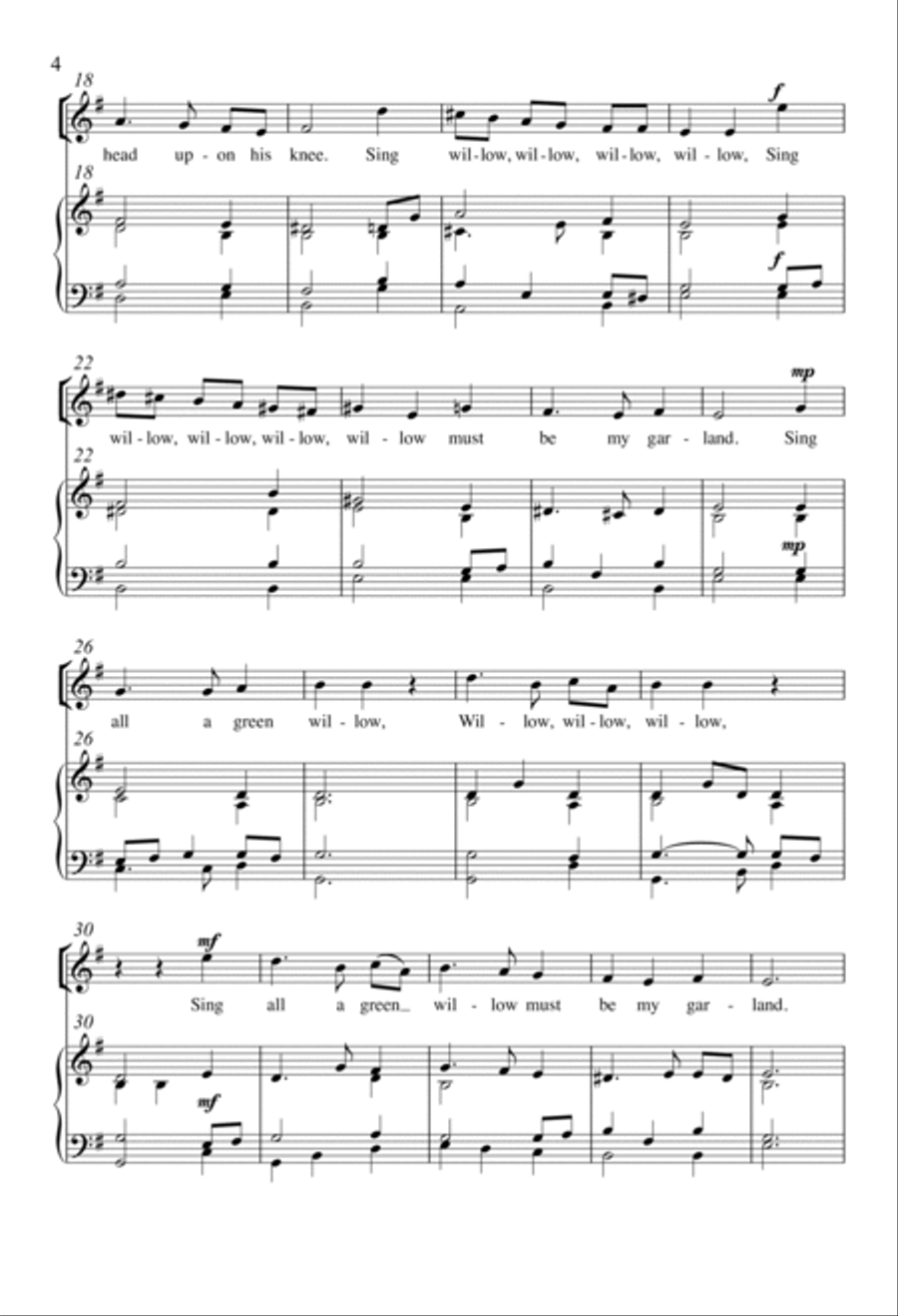 The Willow Song SSA scores gallery preview page 3