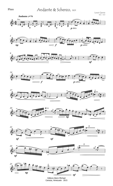 Andante & Scherzo for flute & piano image number null