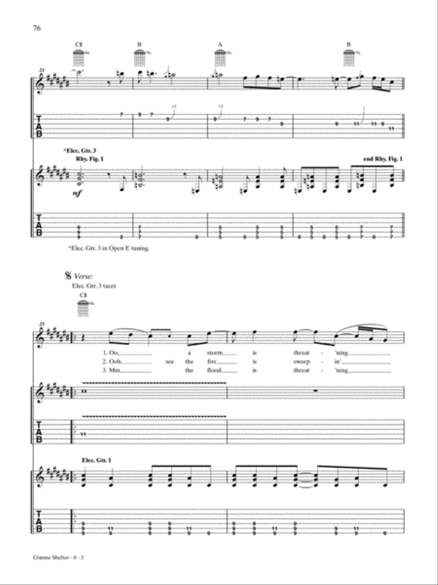 Gimme Shelter Gimme Shelter Guitar Tablature scores gallery preview page 3