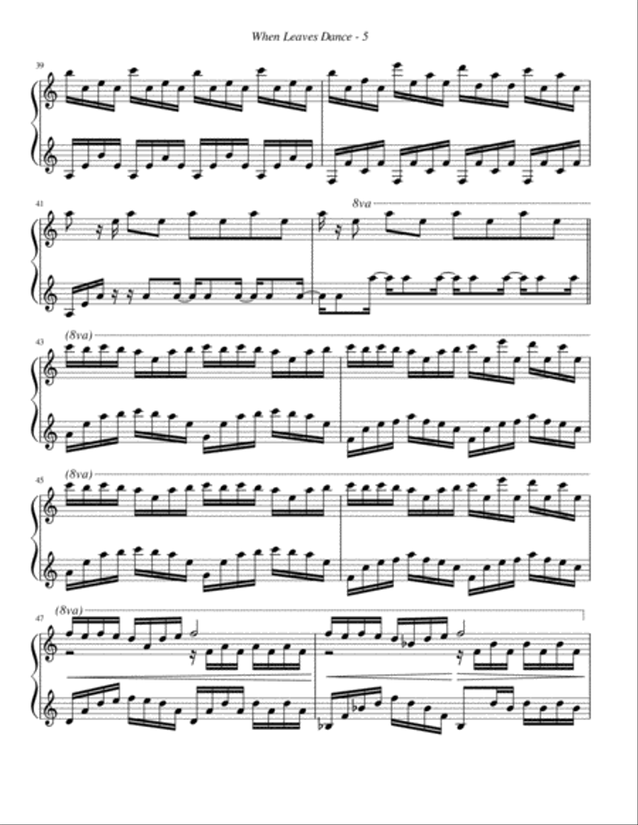 When Leaves Dance Piano Solo scores gallery preview page 5