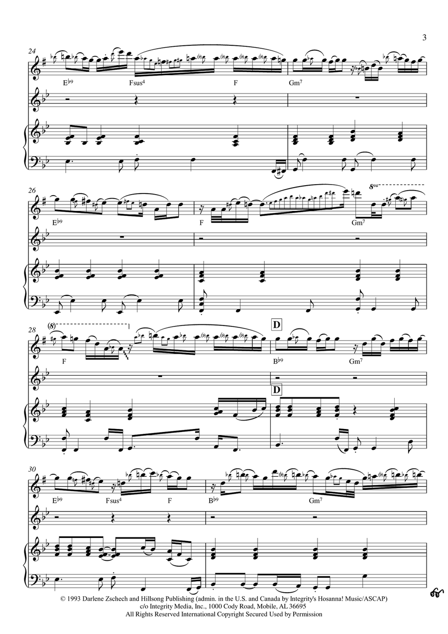 Shout To The Lord Alto Saxophone scores gallery preview page 3