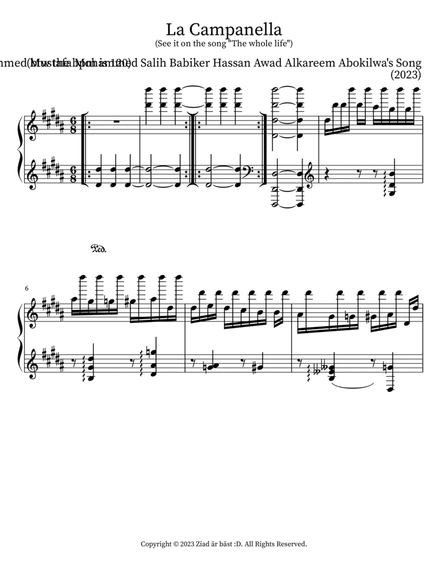 La Campanella Piano scores gallery preview page 1