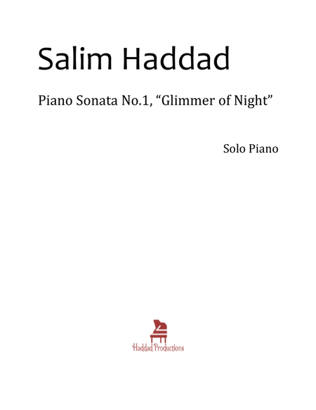 Piano Sonata No. 1, "Glimmer of Night" Op. 4 image number null