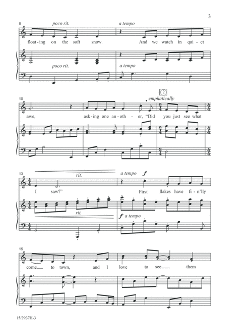 First Flakes First Flakes Unison Choir scores gallery preview page 4