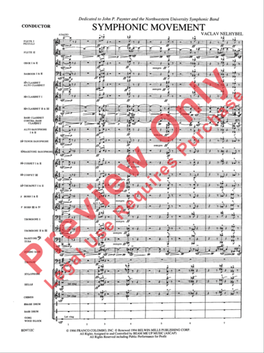 Symphonic Movement Concert Band scores gallery preview page 3