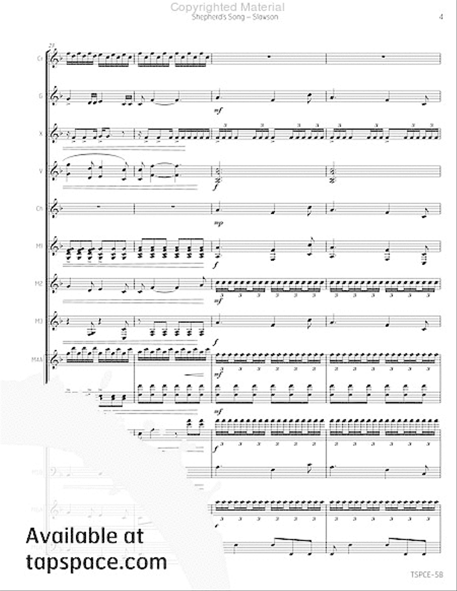Shepherd's Song Percussion Ensemble scores gallery preview page 8