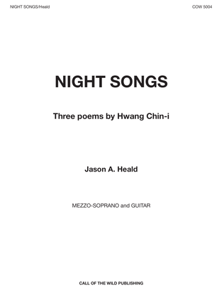 "Night Songs" for mezzo-soprano and guitar