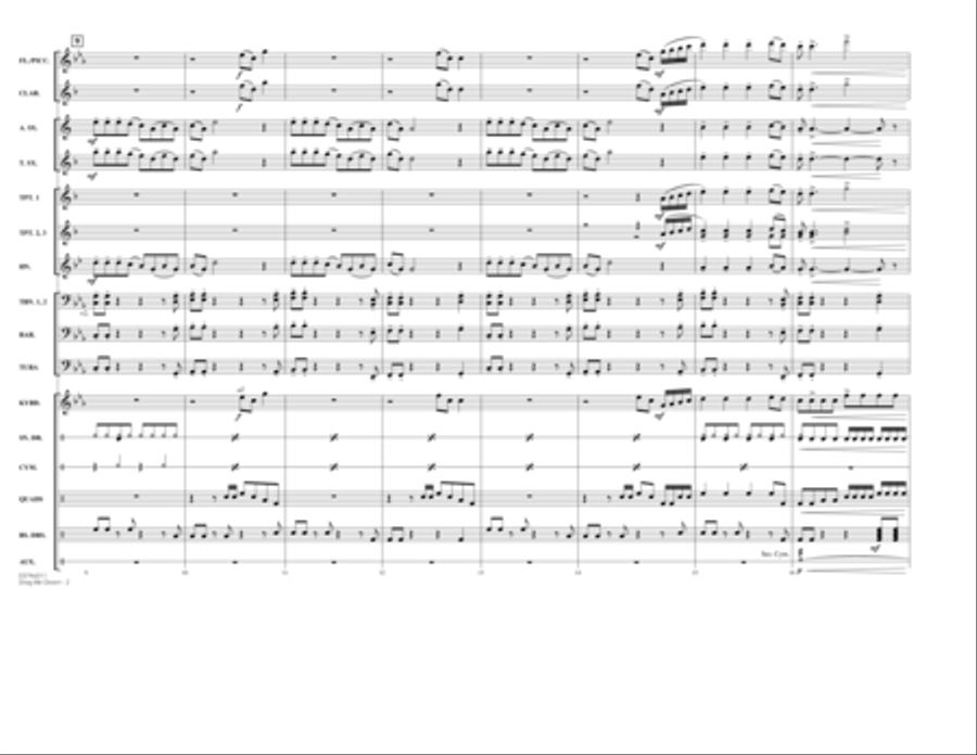Drag Me Down - Conductor Score (Full Score) Marching Band scores gallery preview page 2