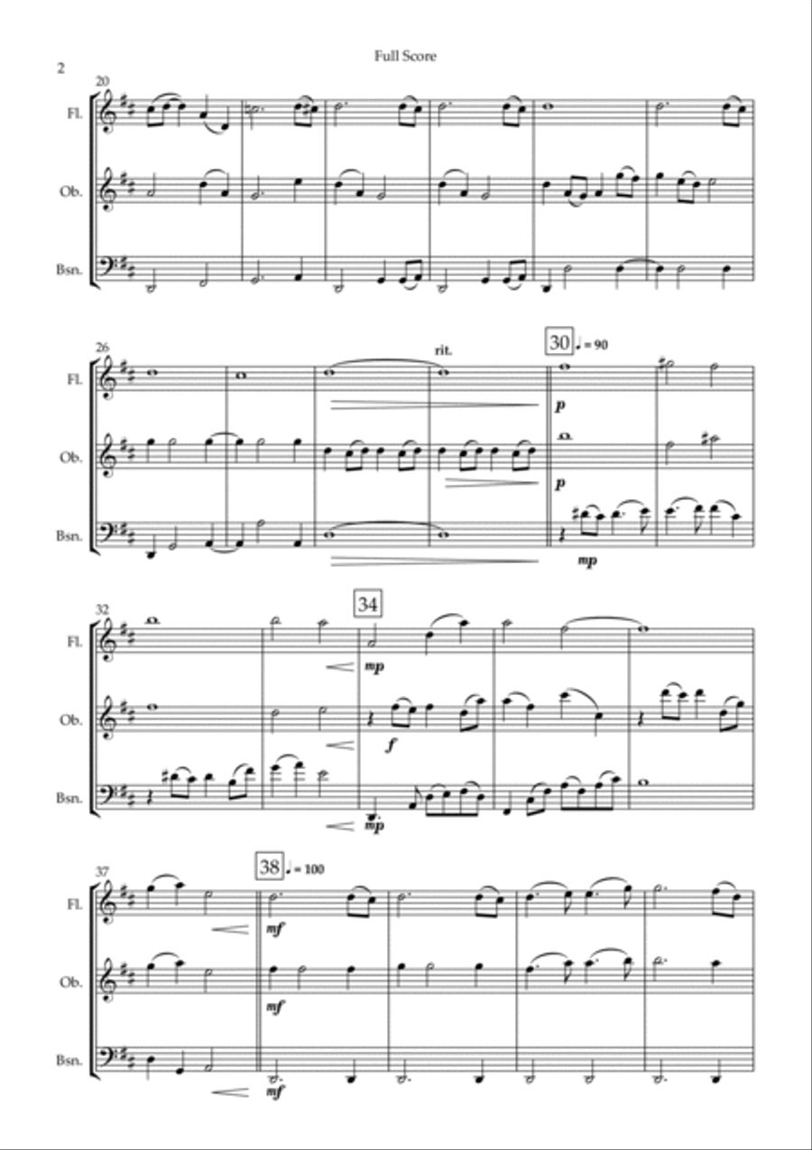 Jurassic Park Iii Woodwind Trio scores gallery preview page 2