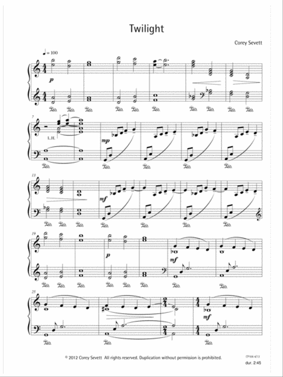 Twilight Piano Solo scores gallery preview page 2