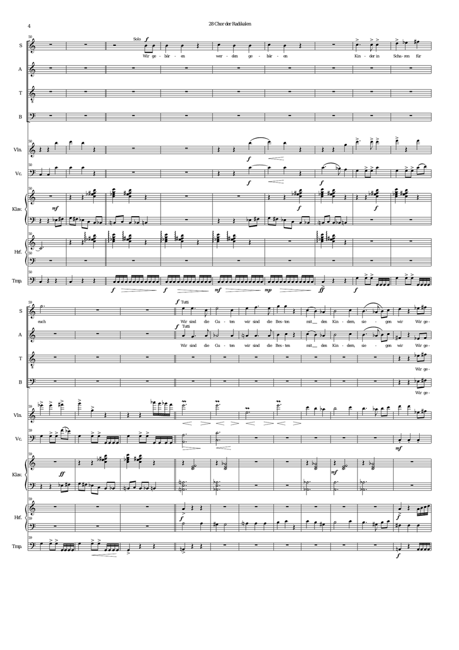 ATON part 28 Chor der Radikalen Cello scores gallery preview page 4