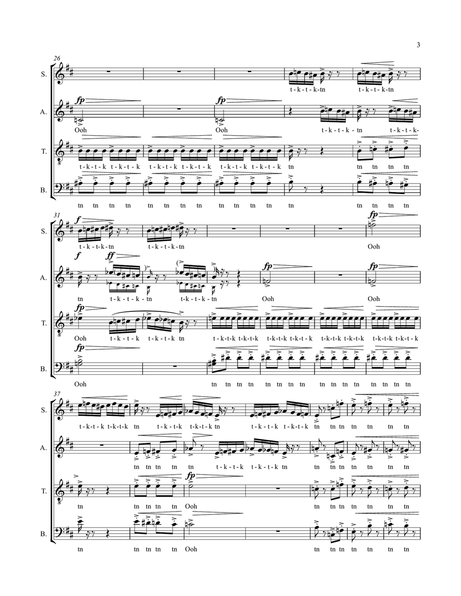 Flight of the Bumblebee A Cappella scores gallery preview page 3