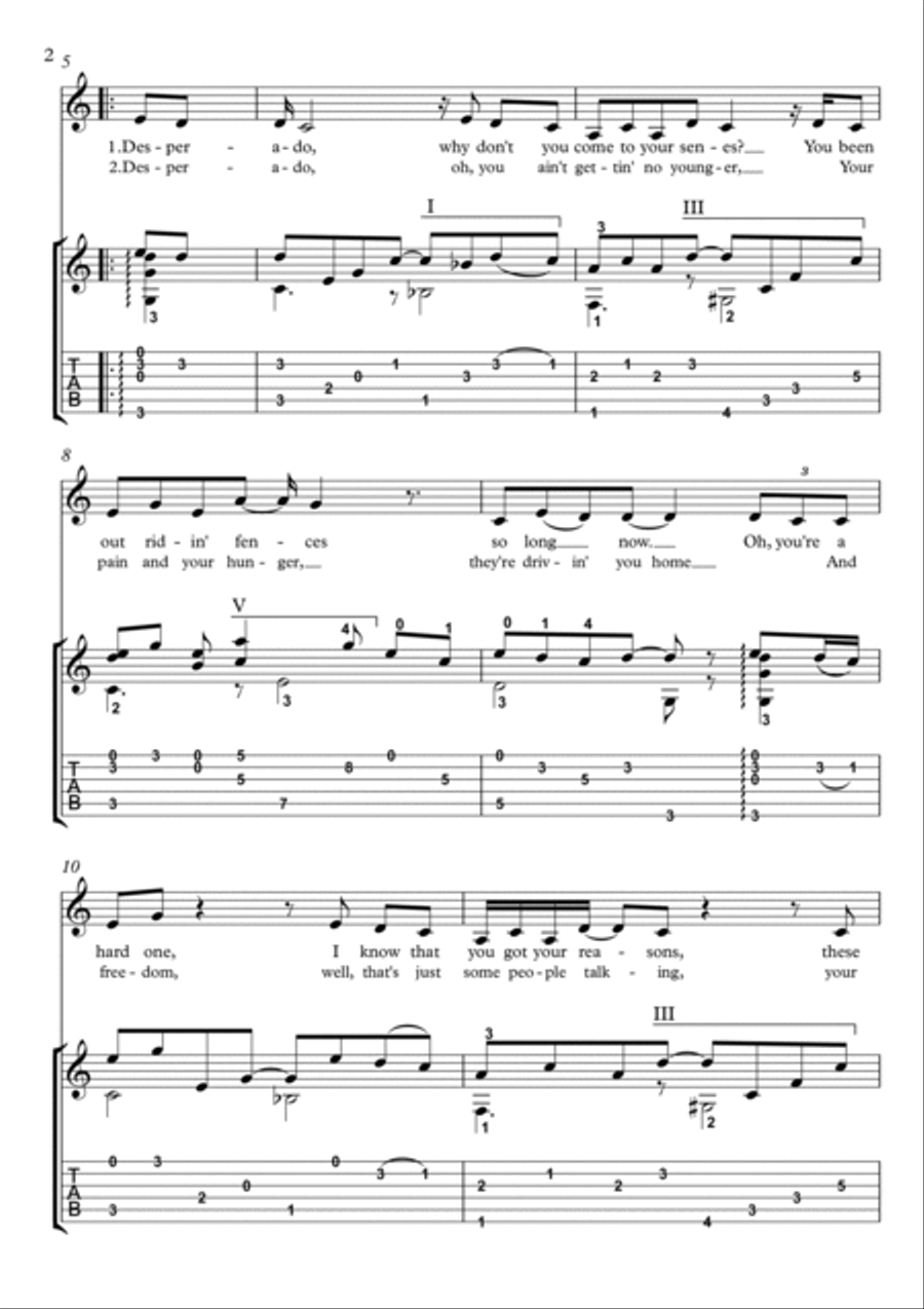 Desperado Electric Guitar scores gallery preview page 2
