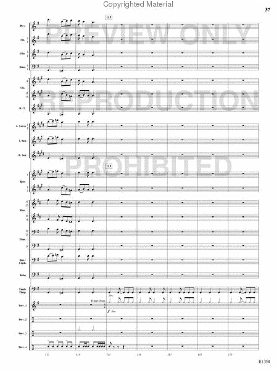 Three Celtic Dances Concert Band scores gallery preview page 36