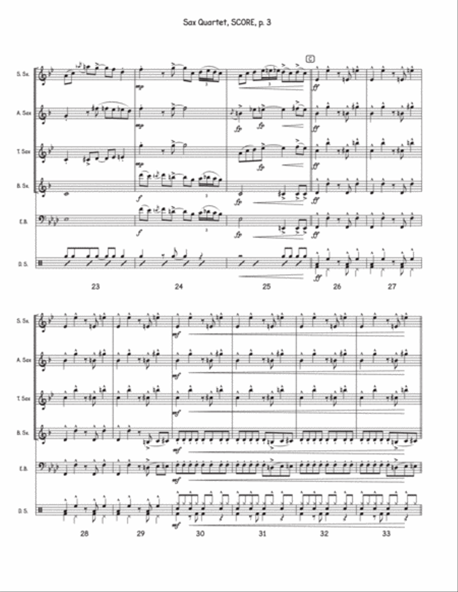Sax Quartet Saxophone Quartet scores gallery preview page 3